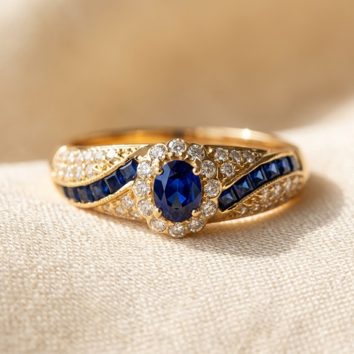 Gold Sapphire Ring