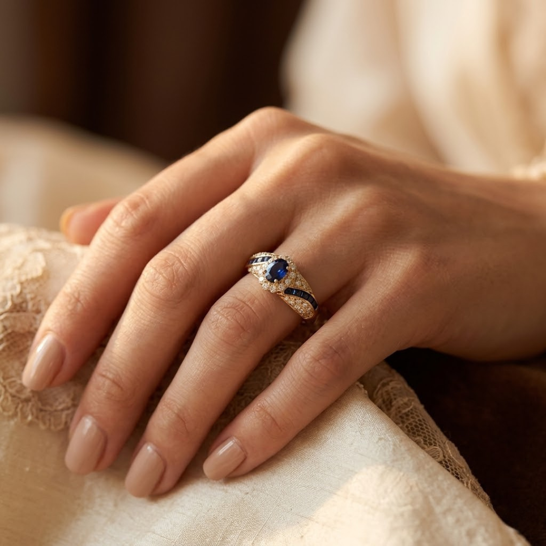 Gold Sapphire Ring