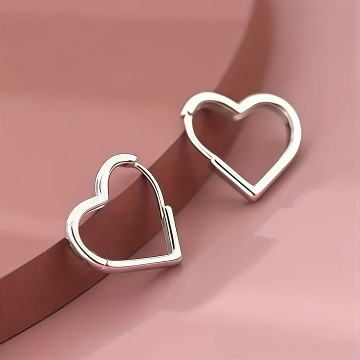 Golden Heart Stainless Steel Earrings