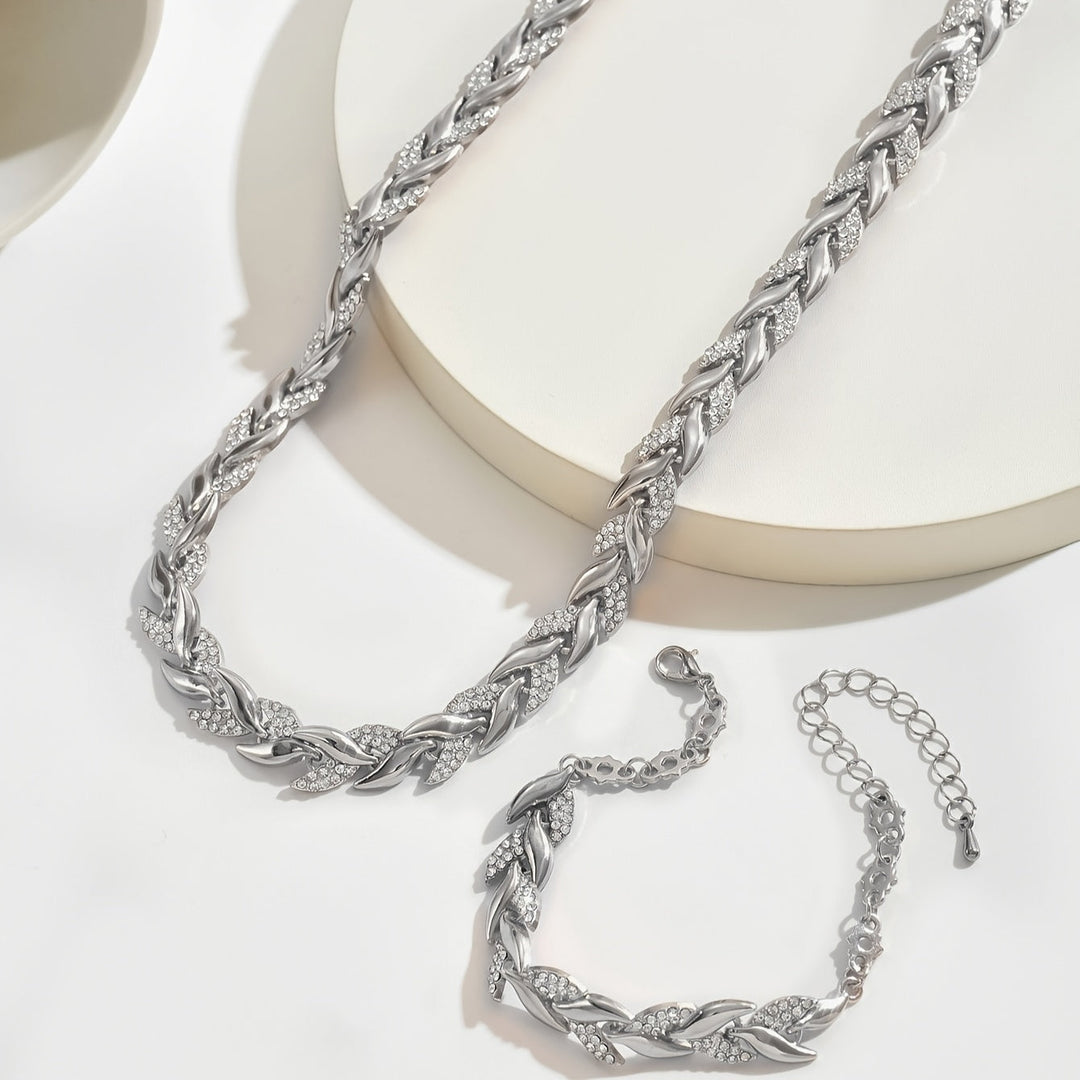 The Elegant Glass Rhinestone Fish Tail Set