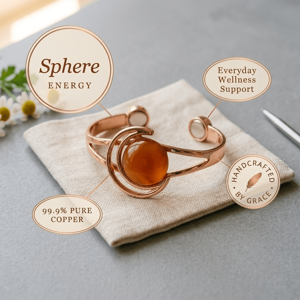 Harlow & Stone Sphere Orange Copper Bracelet