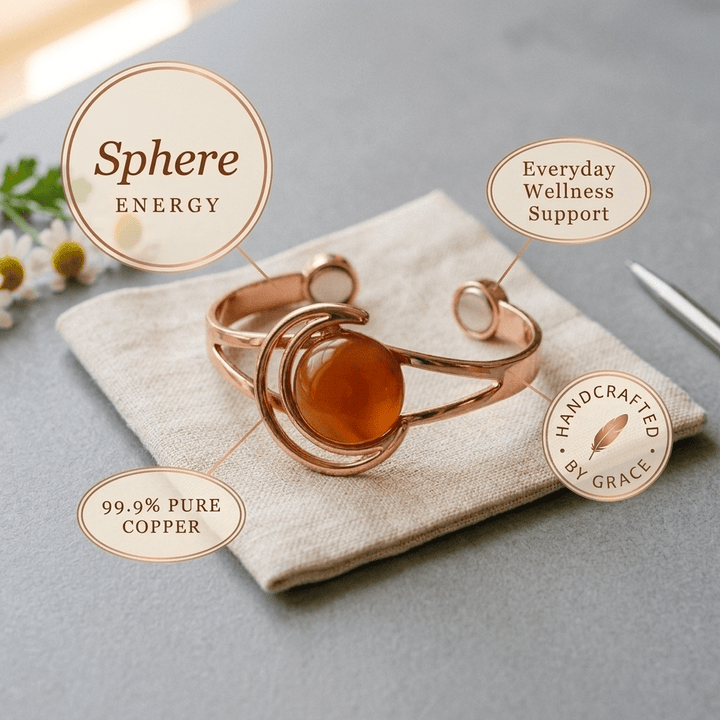 Harlow & Stone Sphere Orange Copper Bracelet