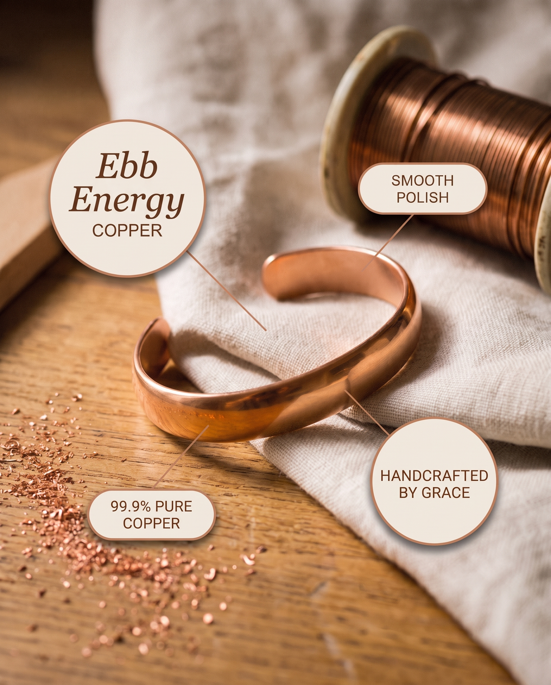 Harlow & Stone Ebb Copper Bracelet