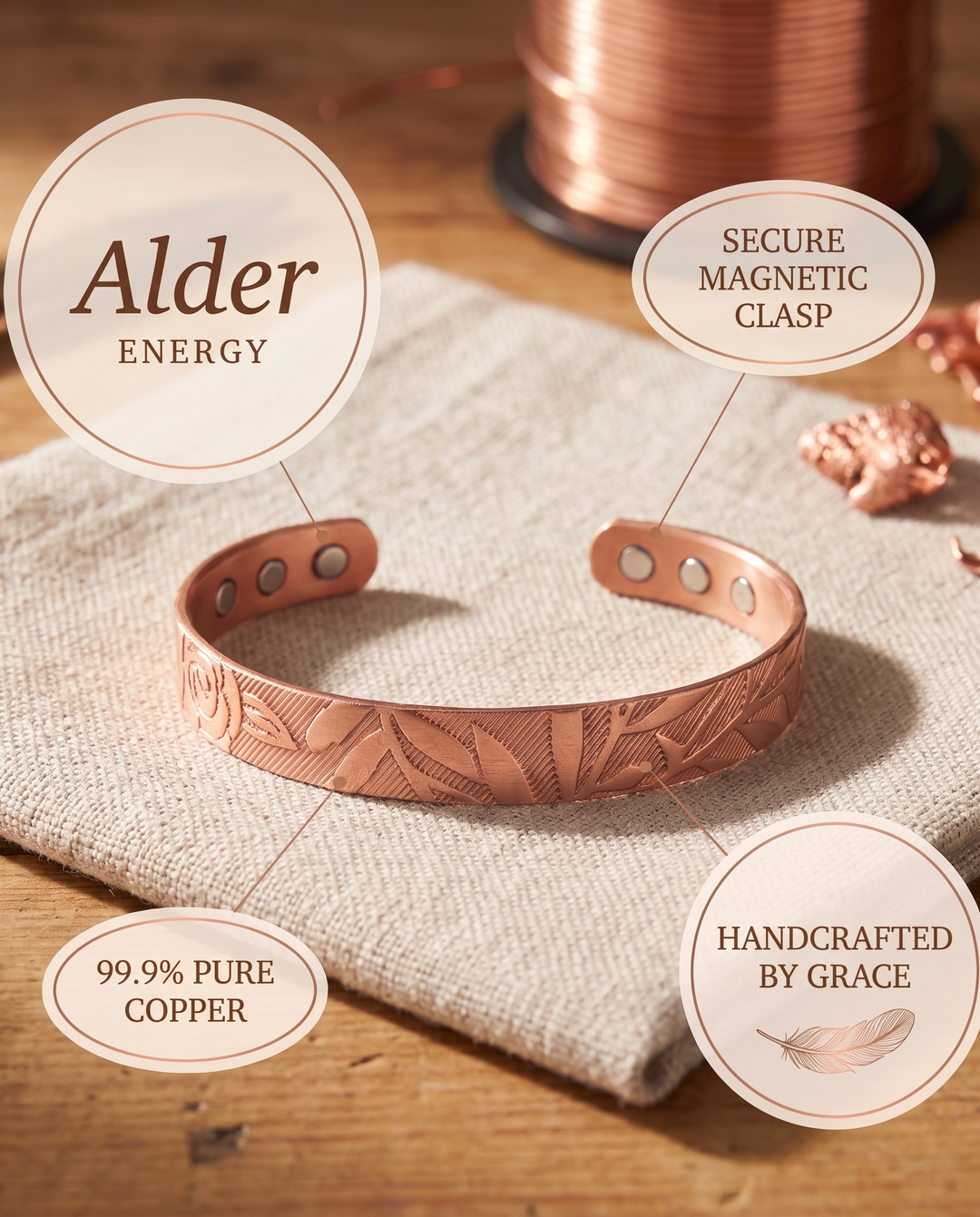 Harlow & Stone Alder Copper Bracelet