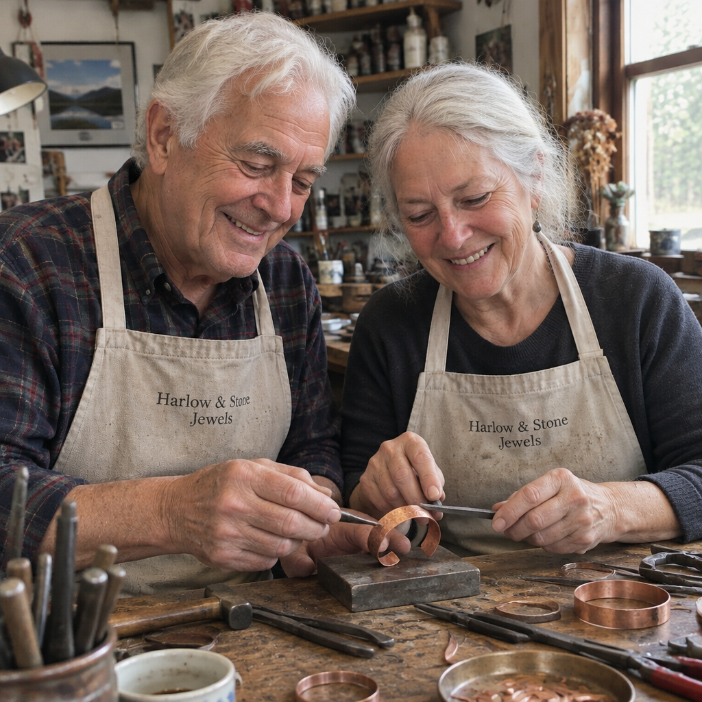 Walter and Josephine Doyle, Harlow and Stone Jewels founders, working together